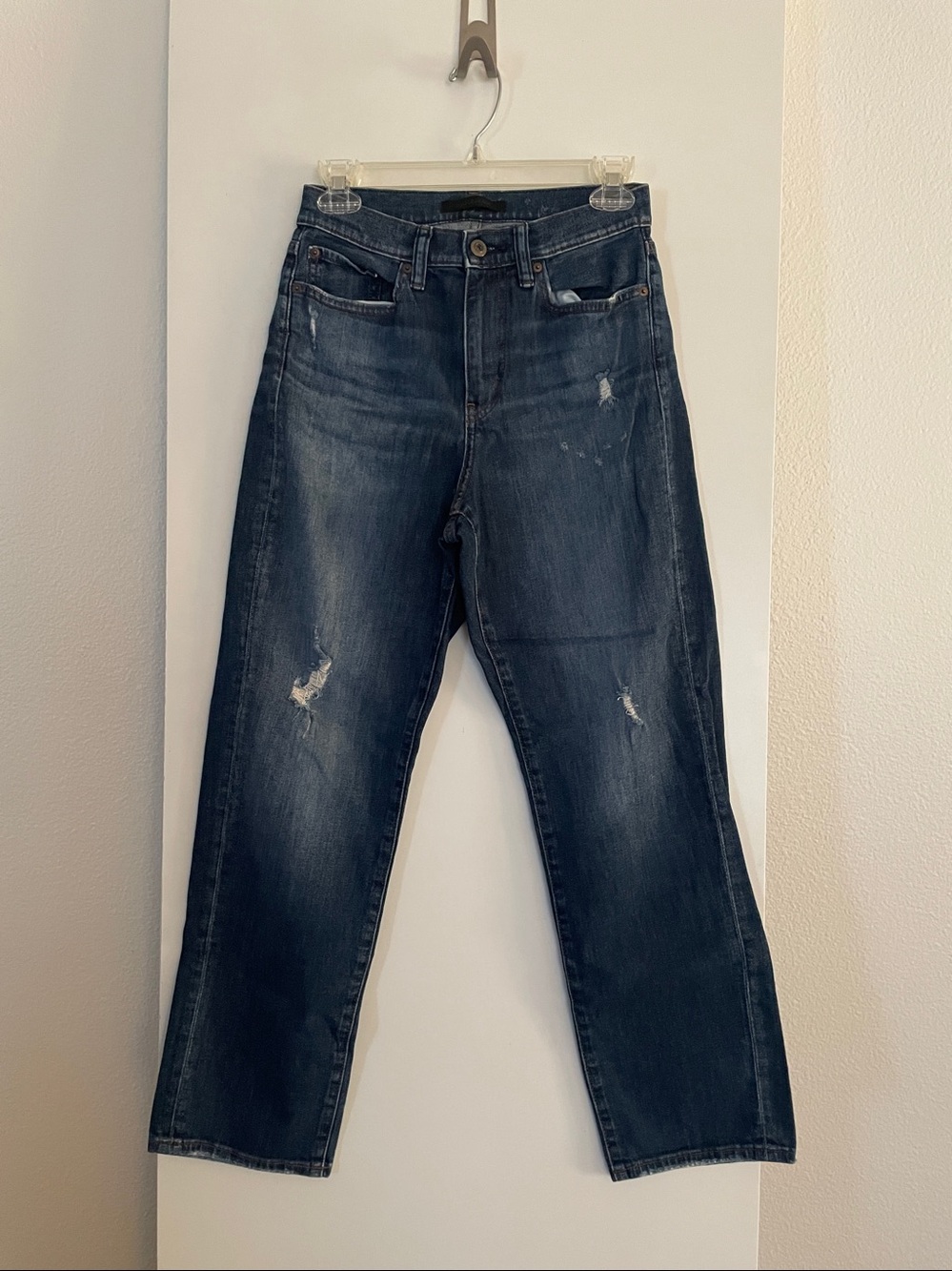 Uniqlo Cotton Boyfriend Straight Leg High Rise Jeans Denim Pants NWOT 25”